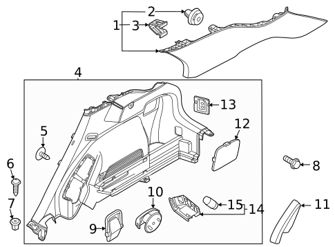 Interior Trim - Quarter Panels for 2023 Kia Niro #0