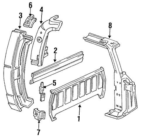 Side Panel & Components for 1995 Mazda B3000 #1