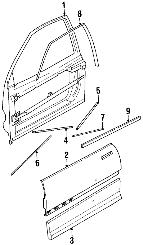Door & Components for 1996 Saturn SC1 #0