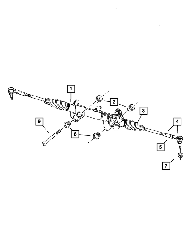 52106521AZ - Steering: Steering Gear Rack for Mopar Image image
