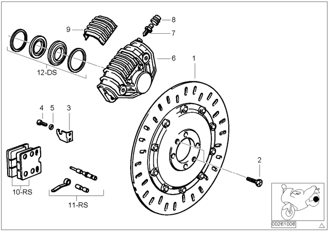 34212330021 - Brakes: Countersunk Head Screw - M8X20 tuflok for BMW-Motorrad Image