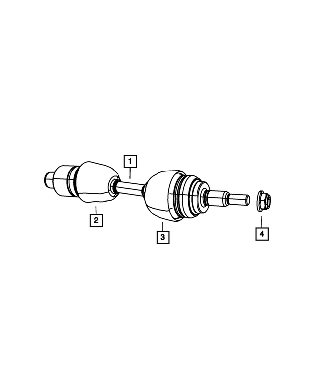 « R8028398AA – Front Axle; 215 MM-FD-Differential and Drive Line : Demi-arbre De Transmission Arbre, Côté Gauche, Refabriqué pour Mopar Image »
