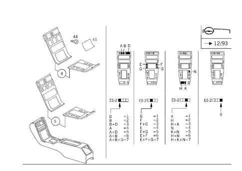 Wood Covering in Housing with Tray, Two-Part for 1993 Mercedes-Benz 500SEL #0