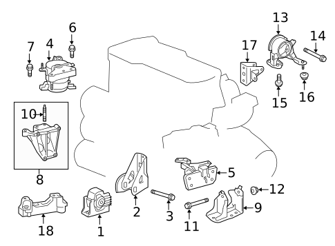 Engine & Trans Mounting for 2013 Scion tC #1