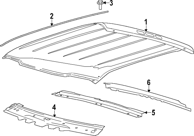 LC3Z2850202C - Body: Roof Panel for Ford: F-250 Super Duty, F-350 Super Duty Image