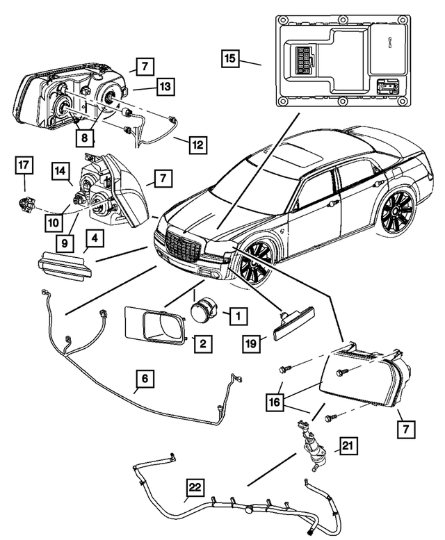 4806164AE - Electrical: Headlamp, Right for Dodge: Charger Image