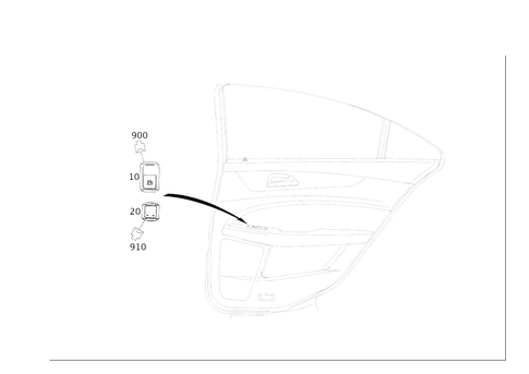 Switch Rear Door Lining for 2015 Mercedes-Benz CLS550 #0