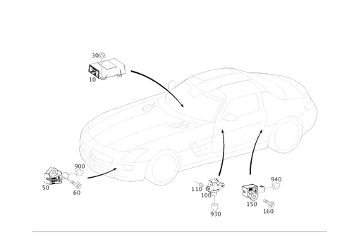 Belt Locking Retractor, Airbag and Sidebag for 2014 Mercedes-Benz SLS AMG #0