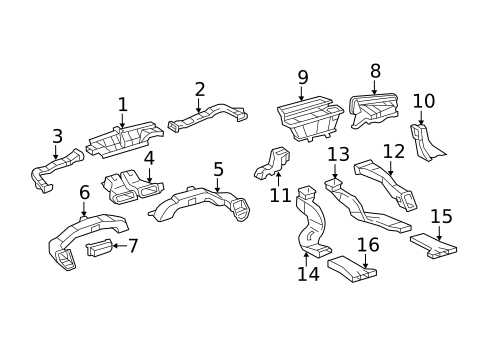 Ducts for 2009 Toyota Camry #1
