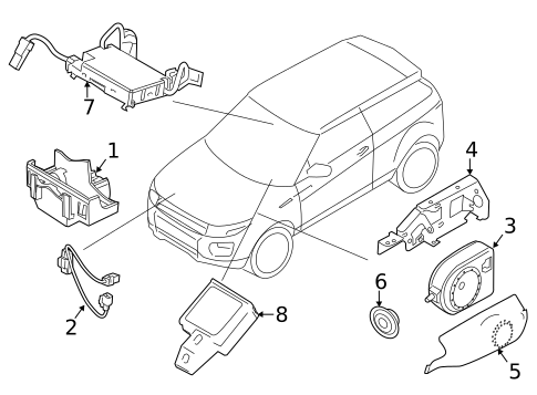 Anti-Theft Components for 2012 Land Rover Range Rover Evoque #0