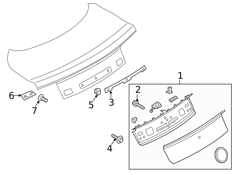 Exterior Trim - Trunk for 2017 Ford Mustang #0