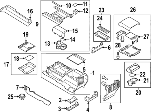 Console for 2023 Ford Expedition #0
