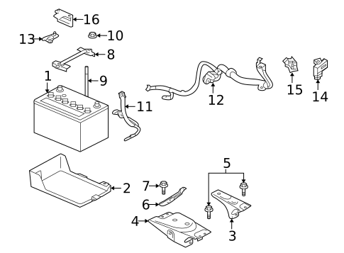 Battery for 2014 Mitsubishi Outlander #0