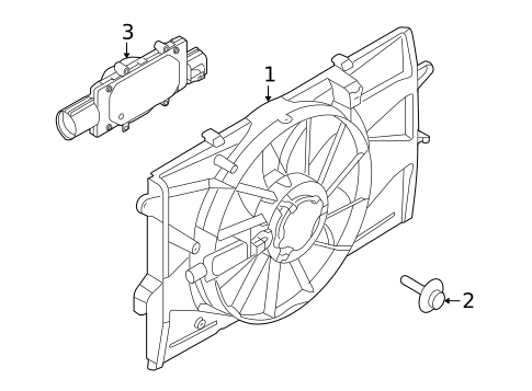 Cooling Fan, Clutch & Motor for 2009 Ford Taurus X #0