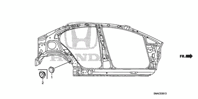 Grommet (Side) for 2010 Honda Civic #0