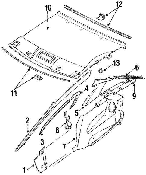 Interior Trim for 1992 Mitsubishi Eclipse #1