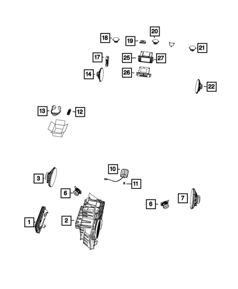 Radio, Antenna, Speakers, DVD and Video systems for 2017 Dodge Grand Caravan #0