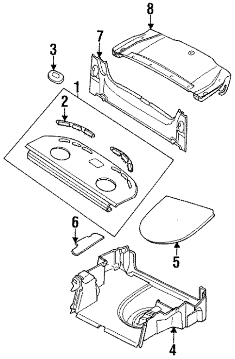 Trunk & Package Shelf Trim for 1993 Mazda 626 #0