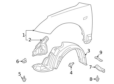 Fender & Components for 2002 Toyota Celica #0