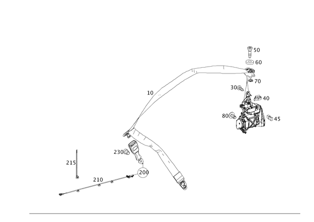 2318601785 - Driver Seat: Seat Belt for Mercedes-Benz: SL400, SL450, SL550, SL63 AMG, SL65 AMG Image image
