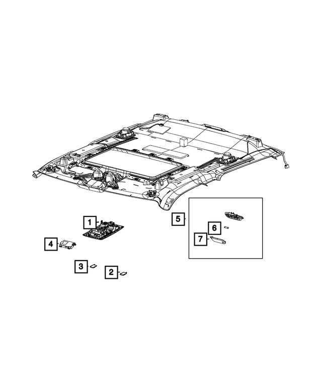 68102487AA - Electrical: Courtesy Lamp Lens for Dodge: Ram 1500 | Ram: 1500, 1500 Classic, 2500, 3500 Image