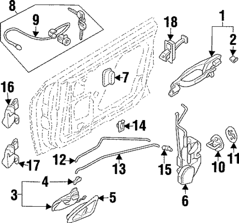 Rear Door for 2002 Mitsubishi Diamante #1