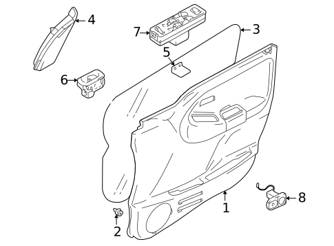 Interior Trim - Front Door for 2003 Suzuki Grand Vitara #0