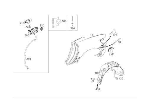 Rear Fender for 2008 Mercedes-Benz SLK350 #0