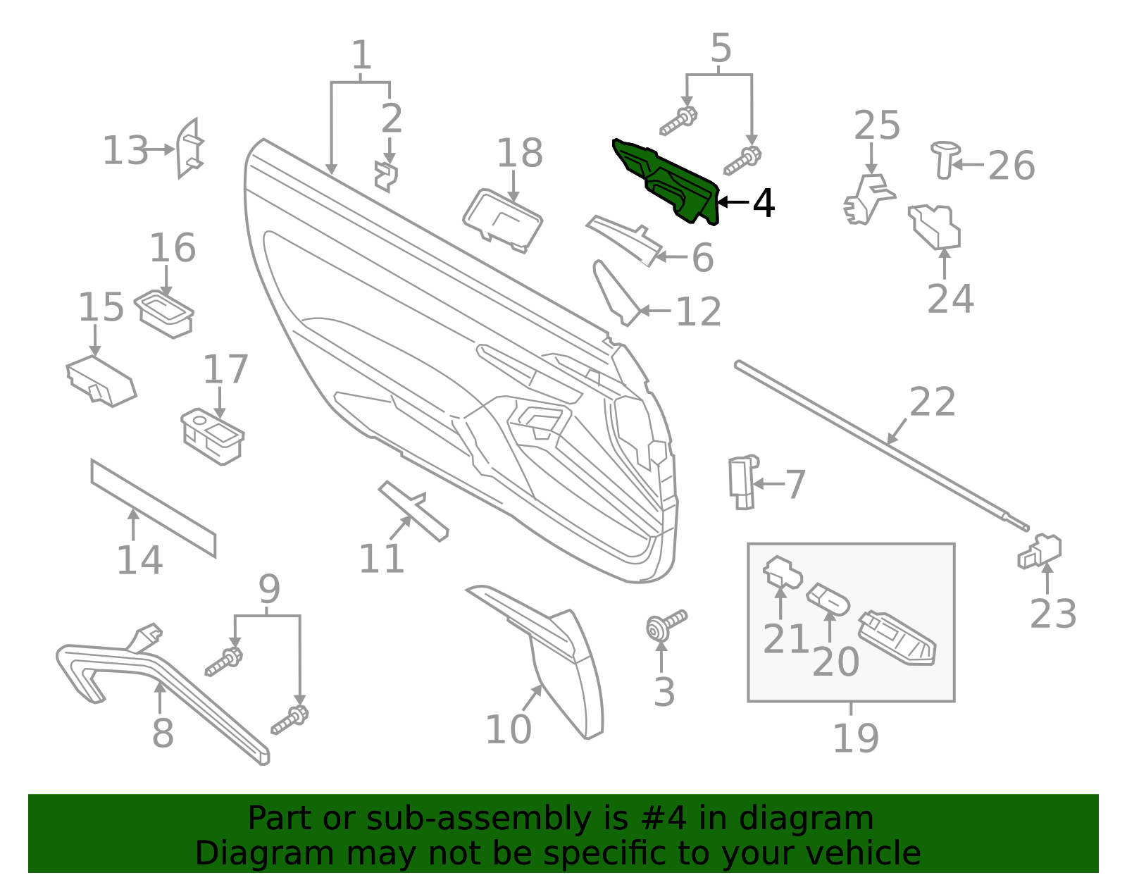 2012-2025 Porsche Handle, Inside 991-555-522-02-V08 | OEM Parts Online