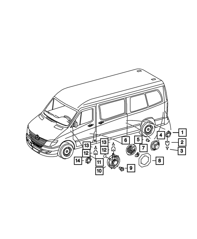 68010541AA - Instrument Panel and Radios and Consoles: Rear Speaker for Mopar Image