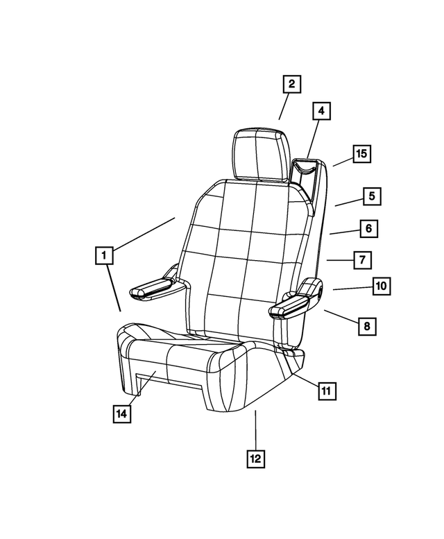 1HW101S3AA - Interior Trim: Seat Belt Cover, Right for Mopar Image