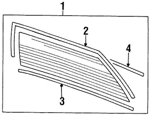 Glass & Hardware - Back for 1994 Volkswagen Jetta #0