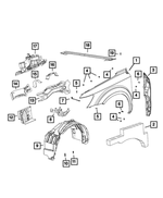 68110408AC - Body Sheet Metal Except Doors: Fender To Hinge Pillar Silencer for Mopar Image