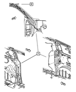 4894622AD - Body Sheet Metal Except Doors: Sunroof Drain Hose, Right Rear for Mopar Image