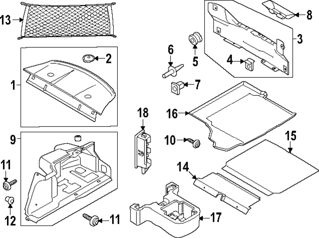 PR3Z6340374AB - : Trim Assembly Back Panel for Ford: Mustang Image