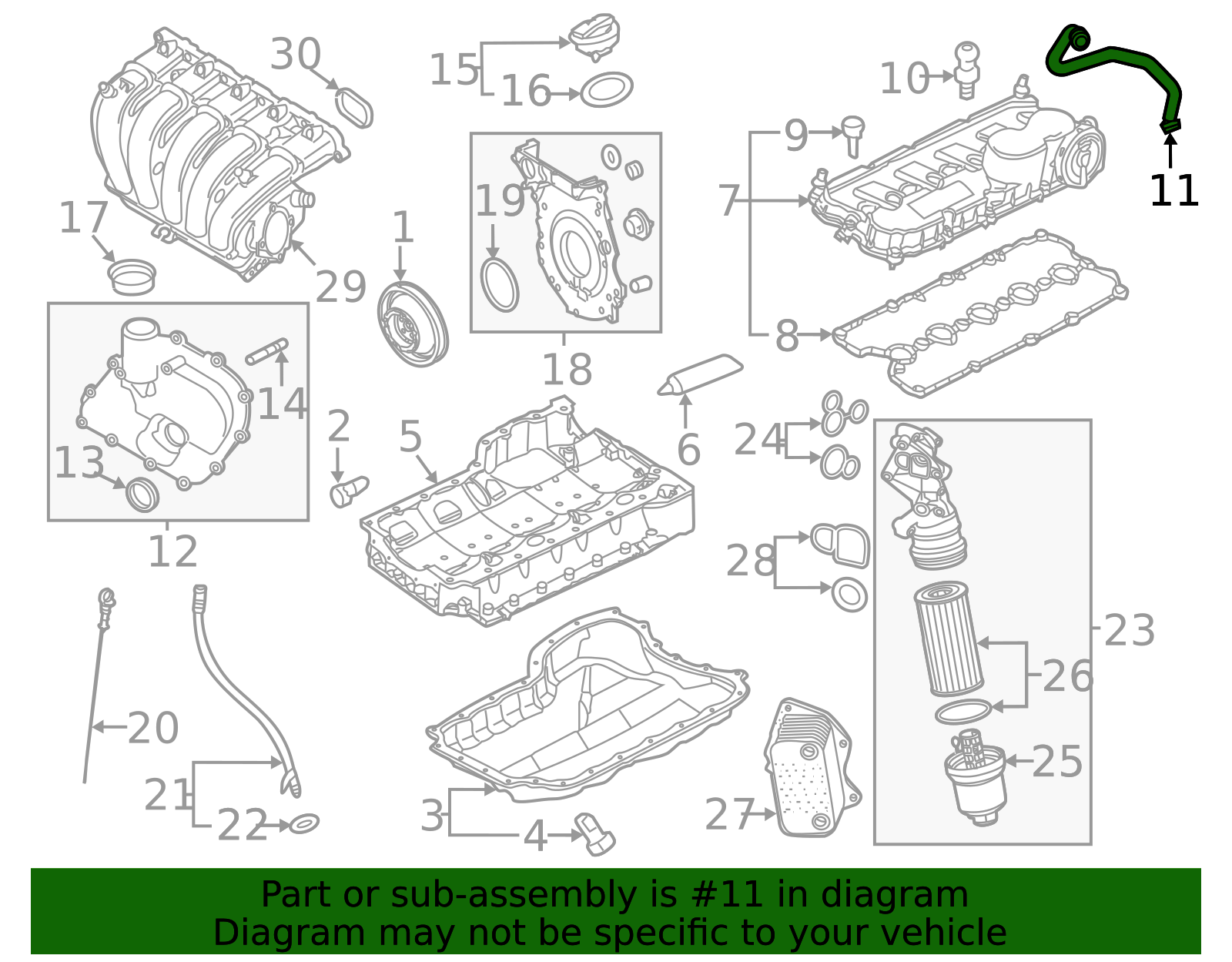 2012-2014 Volkswagen Vent Hose 07K-103-211-B | vwpartscenter