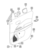 5UR04VT9AI - Interior Trim: Front Door Trim Panel, Right for Jeep: Compass Image
