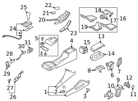Front Console for 2007 Subaru Forester #0