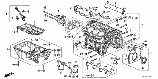 Cylinder Block - Oil Pan (2) for 2018 Acura TLX #0