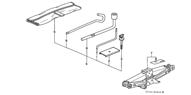 Tools - Jack for 2000 Honda Civic #0