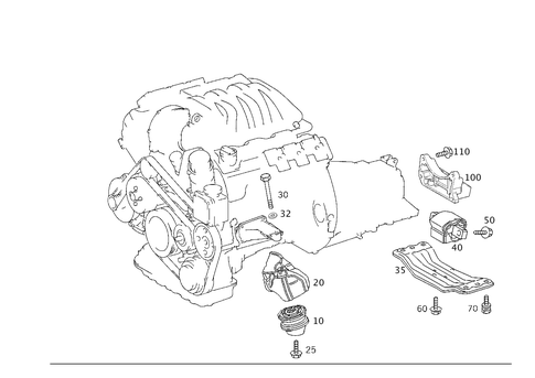 Engine Suspension for 2001 Mercedes-Benz C240 #0