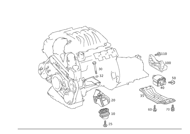 2029902201 - Engine Suspension: Hexagonal Head Screw for Mercedes-Benz: 180C, 300S, C220, C230, C240, C280, C32 AMG, C320, C350, C43 AMG, C55 AMG, CL500, CL55 AMG, CL550, CL600, CL63 AMG, CL65 AMG, CLK320, CLK350, CLK430, CLK500, CLK55 AMG, CLK550, CLK63 AMG, CLS500, CLS55 AMG, CLS550, CLS63 AMG, E320, E420, E430, E500, E55 AMG, S350, S400, S430, S500, S55 AMG, S550, S600, S63 AMG, SL500, SL55 AMG, SL550, SL600, SL63 AMG, SL65 AMG, SLK230, SLK250, SLK280, SLK300, SLK320, SLK350, SLK55 AMG Image image