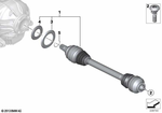 33212284116 - Rear Axle: Output Shaft Right for BMW Image