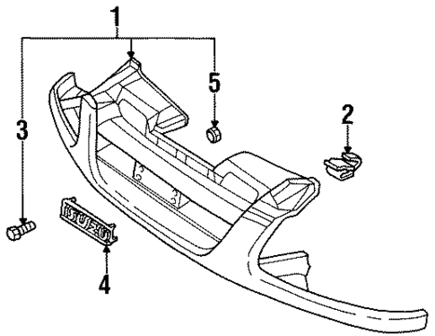 Grille & Components for 1999 Isuzu Hombre #0