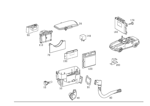 Apparatus Case and Control Units for 2003 Mercedes-Benz SLK320 #0