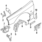 MB637535 - Body: Fender for Dodge: Stealth Image