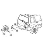 55155933AC - Wheels, Covers and Jacks: Spare Tire Bracket for Jeep: Liberty Image