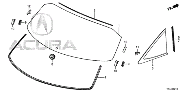 Rear Windshield for 2013 Acura RDX #0