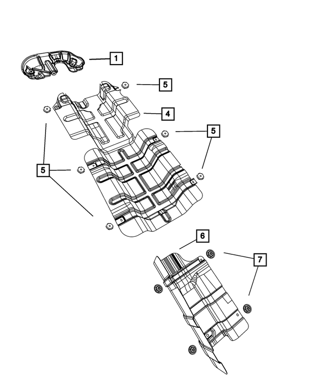 4892963AB - Exhaust: Exhaust Manifold Shield for Mopar Image