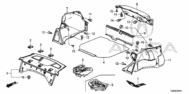 Rear Tray - Trunk Lining for 2017 Acura ILX #0